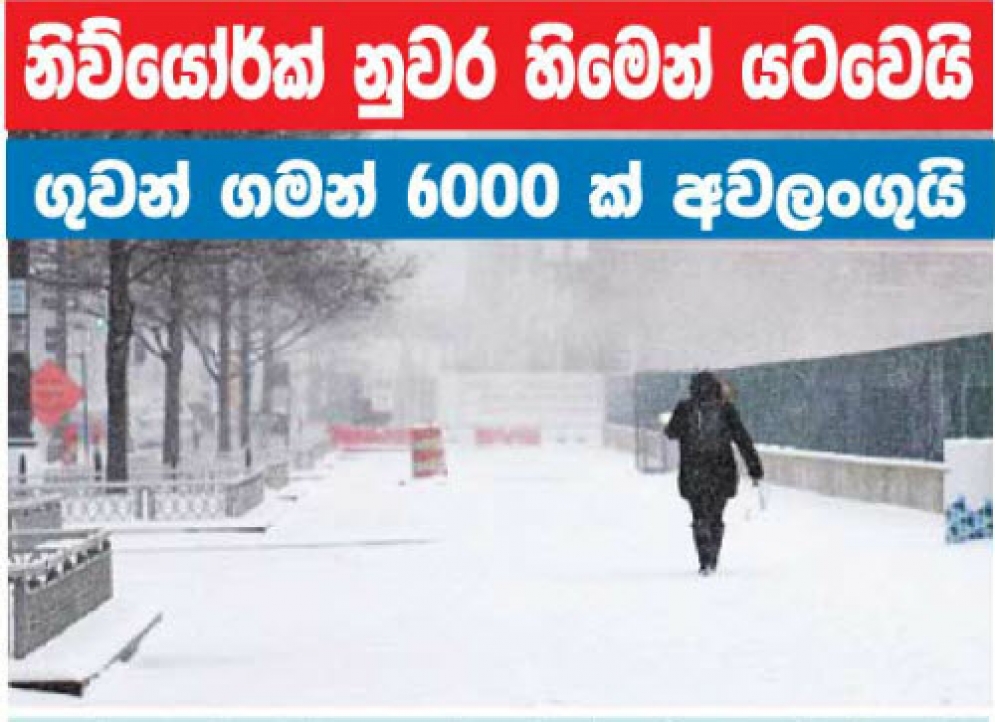 නිව්යෝර්ක් නුවර හිමෙන් යටවෙයි