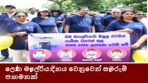 ලෝක මැලේරියා දිනය වෙනුවෙන් සැමරුම් පාගමනක්