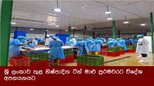 ශ්‍රි ලංකාව තුළ නිෂ්පාදිත ටින් මාළු ප්‍රථමවරට විදේශ අපනයනයට