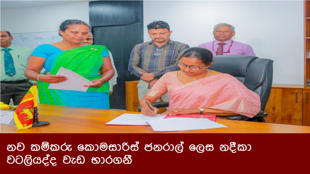 නව කම්කරු කොමසාරිස් ජනරාල් ලෙස නදීකා වටලියද්ද වැඩ භාරගනී