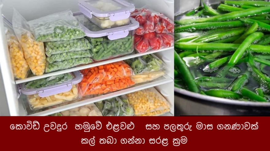 කොවිඩ් උවදුර  හමුවේ එළවළු   සහ පලතුරු මාස ගනණාවක් කල් තබා ගන්නා සරළ ක්‍රම