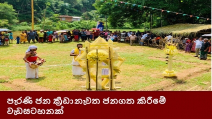 පැරණි ජන ක්‍රීඩා නැවත ජනගත කිරීමේ වැඩසටහනක්