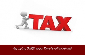 බදු ගැටළු විසඳීම සඳහා විශේෂ අධිකරණයක්